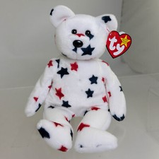 TY Beanie Baby - GLORY the Bear (w/ MISSING Flag Error) ODDITY!!