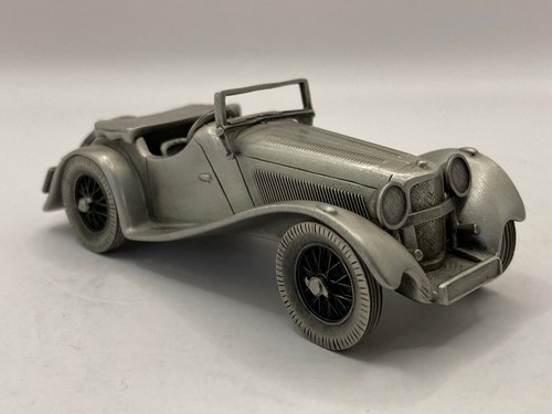 The Danbury Mint pewter 1936 Jaguar SS/100 car miniature model figure