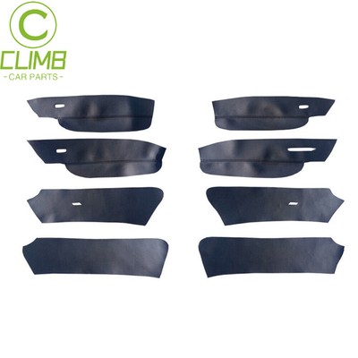 8-teilige schwarze Türarmlehnenverkleidung aus Leder für VW Golf MK7 4D 2013-18