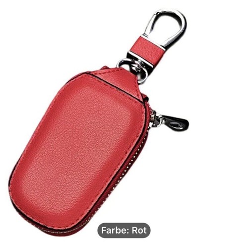 Autoschlüssel-Etui Mit Strass – Luxuriöses PU Leder Schlüsselmäppchen Mit Reißverschluss, Violett