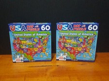 CRA-Z-ART USA MAP 60pc Jigsaw Puzzle Fun Kids Learning United States Capitals
