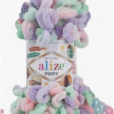 Rainbow Clouds Baby Blanket Yarn - 4skn 400gr 39.3 yds - Soft Micropolyester Han