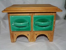 Étagère à épices en bois et 2 tiroirs en porcelaine