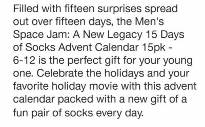 Men's Space Jam New Legacy 15 Days Of Socks Advent Calendar Size 6-12 | eBay