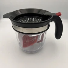 Fat Separator With Bottom Release, 4 Cup Gravy Separator for Cooking with Oil...