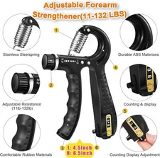 Grip Strength Trainer with Hand Grip Strengthener, Finger Exerciser, Hand