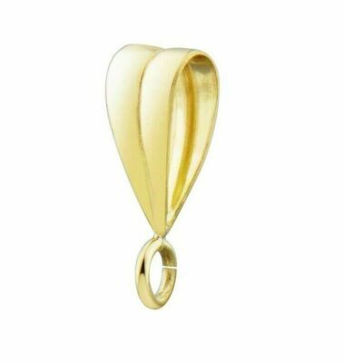 9kt Gold Anhänger Ballen gerillt Gelbgold einfache Verwendung Nutanhänger Kaution offene Schlaufe
