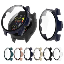 PC+Tempered Glass Screen Full Protector Case Cover For Garmin Forerunner265 265S
