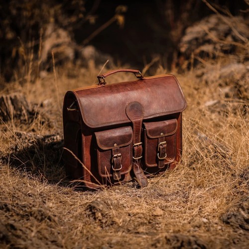 Distressed Leather Messenger Bag // Brown - Visconti - Touch of Modern