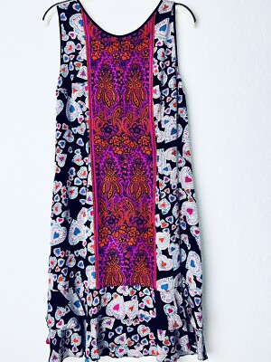 plenty by tracy reese Silk Mixed Print Flowy Amazing Multicolor Dress size 6 