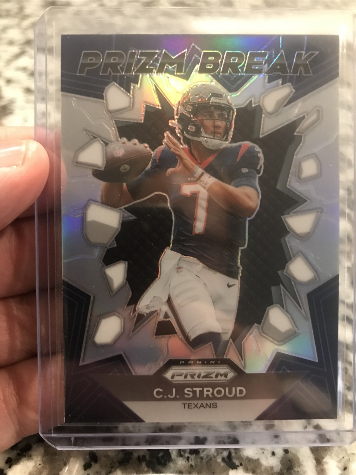 2023 Panini Prizm C.J. Stroud Prizm Break Silver Rookie RC #PB-6 Houston Texans