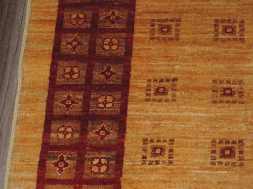 3.3x5ft. Handmade Modcar Chobi Wool Rug - Picture 4 of 9