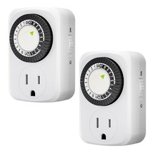 Indoor Mini 24-Hour Mechanical Outlet Timer, for Electrical Outlets, 30 Minute I