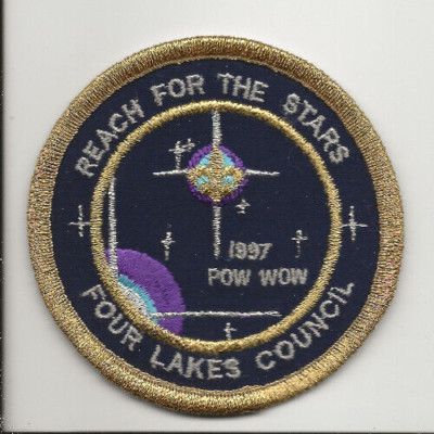 FOUR LAKES COUNCIL / 1997 POW WOW patch - Boy Scout BSA JE/B-11