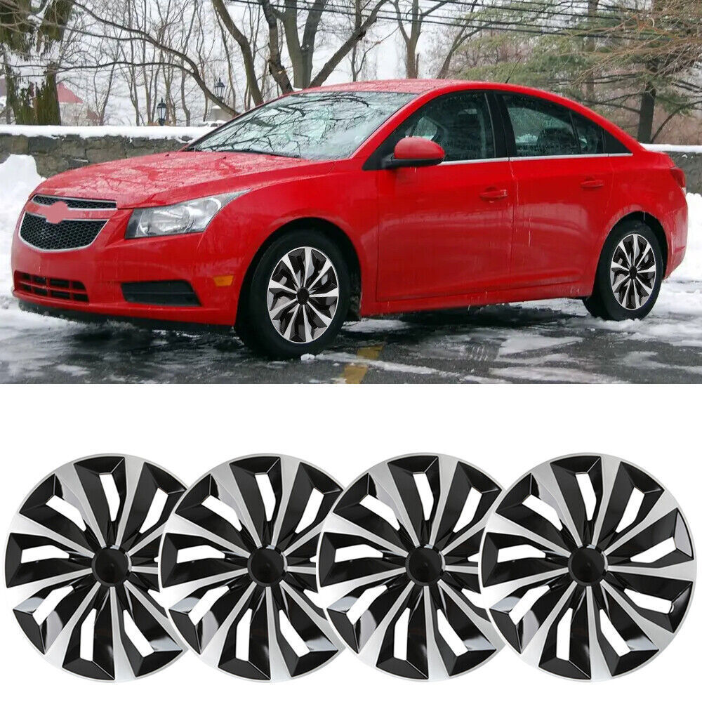 2012-2016 Chevy Cruze 16-Inch 4-Piece Hubcap Set for Steel Wheels