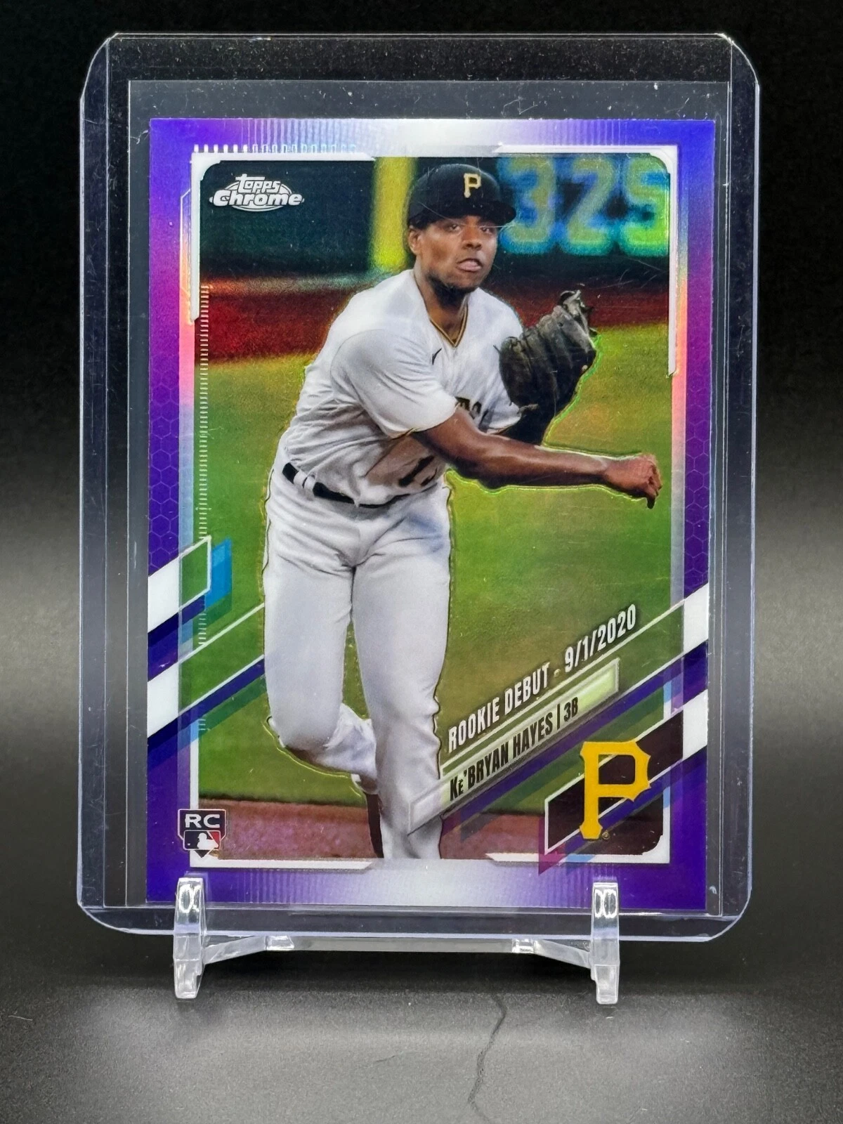 2021 Topps Chrome Update Purple Refractor Ke'Bryan Hayes RC #USC63 Pirates
