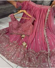 DESIGNER HEAVY GEORGETTE LEHENGA CHOLI WITH SOFT NET DUPATTA FOR WEDDING