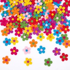 120PCS Felt Flowers 1.1 Inch Assorted Fabric Embellishments for DIY Crafts
