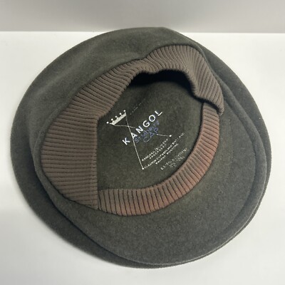 Vintage Kangol St Moritz Racing Cap Mens Green Newsboy Design Hat Used Rare