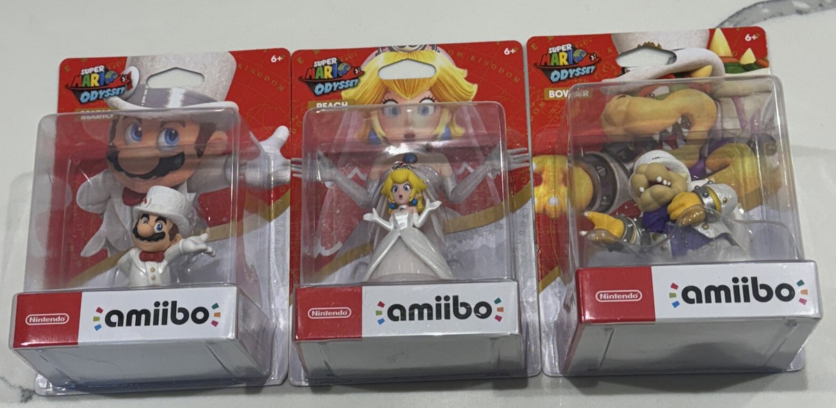 Nintendo Amiibo Super Mario Odyssey Peach Bowser Wedding 1st Print