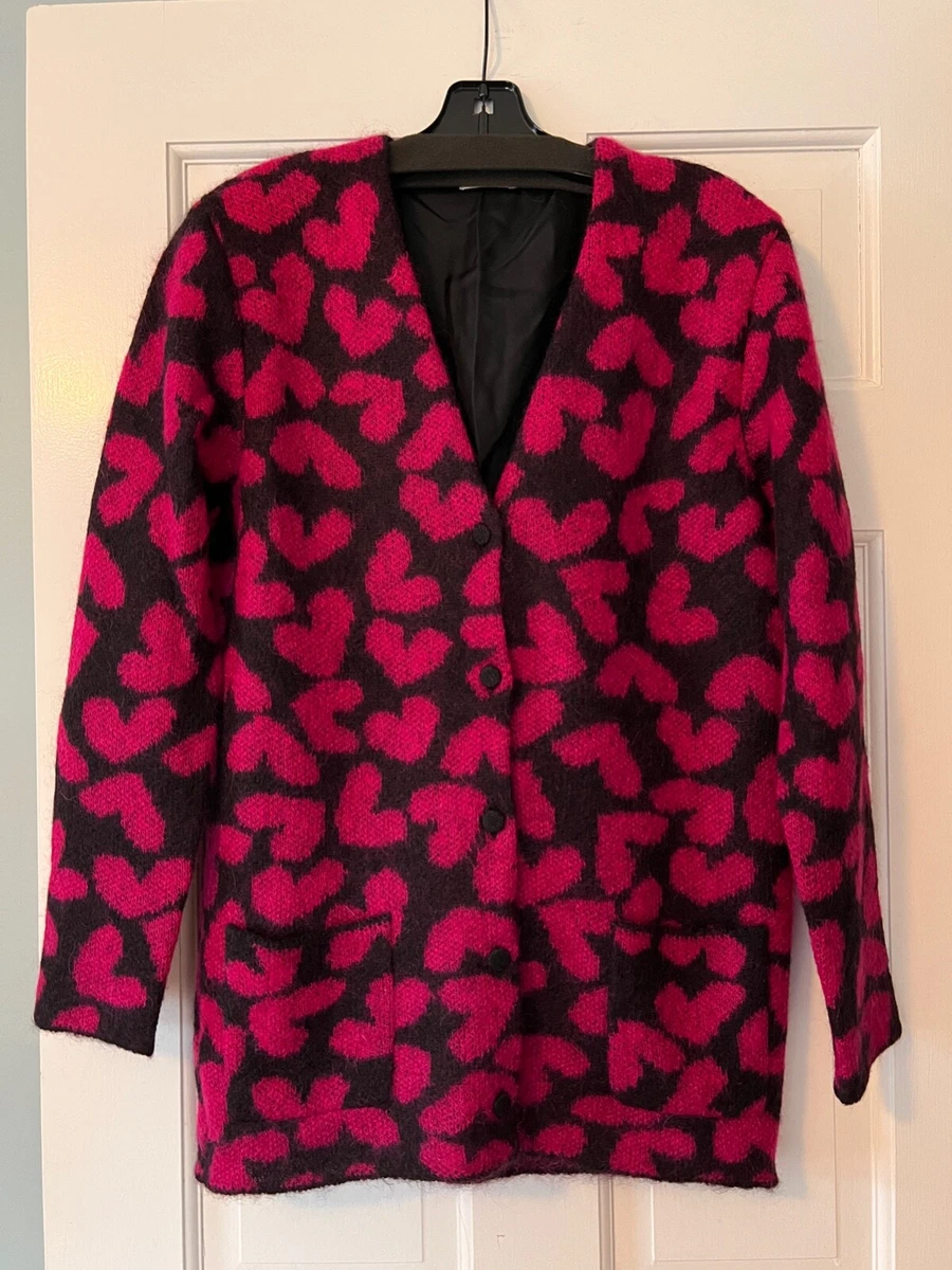 Saint Laurent mohair silk lined heart cardigan / Size XS | eBay