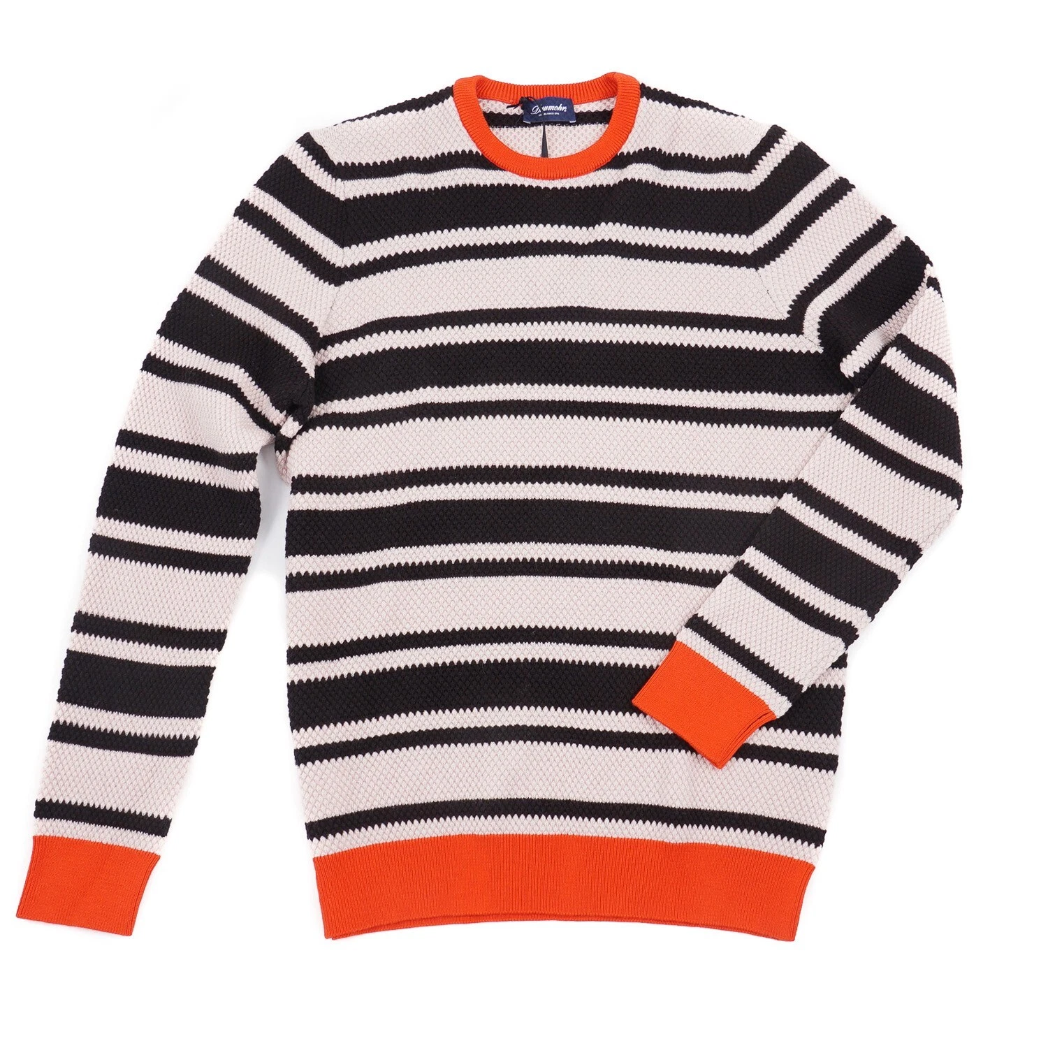 Drumohr Slim-Fit Striped Bubble Knit Merino Wool Sweater M (Eu 50) NWT