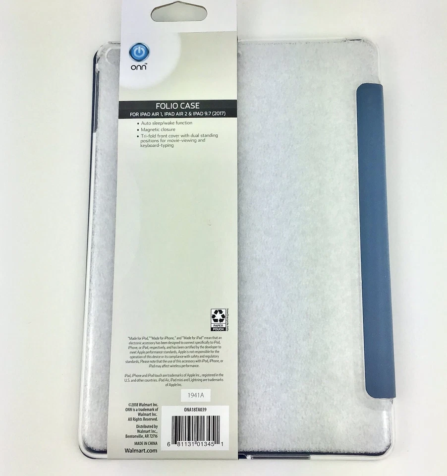 iPad Folio Case With Folding Stand And Magnetic Flap iPad 9.7 Air 1 & 2 Tablets - Image 2 of 2