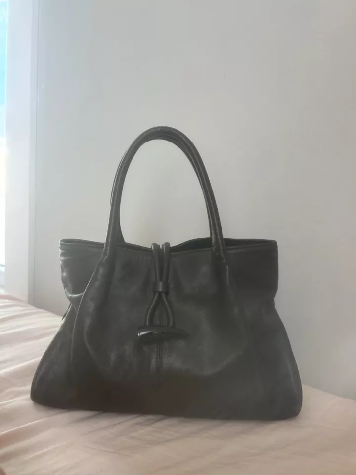 Icónica bolsa de cuero vintage Burberry Haymarket Foto 2 de 4