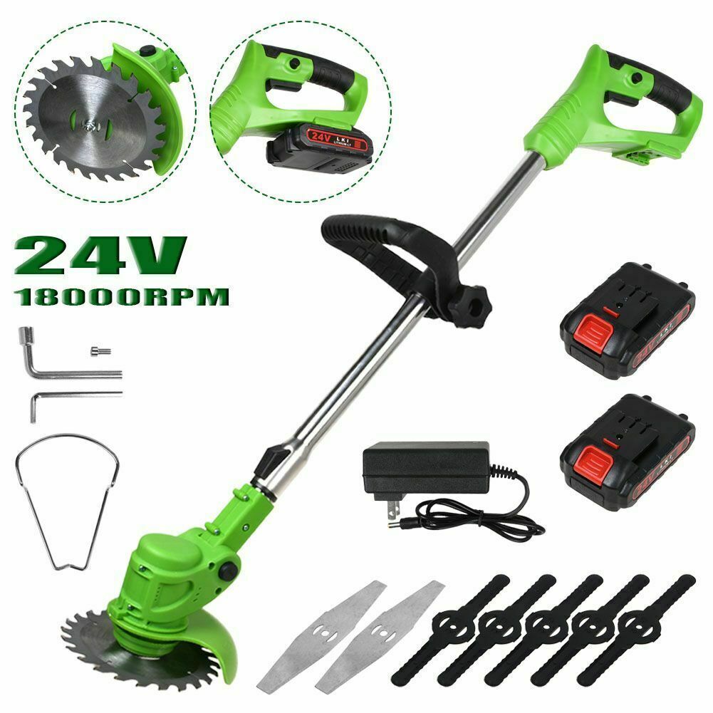 Electric Cordless Grass String Trimmer Lawn Edger Weed Wacke
