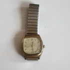 Timex Automatic Vintage Men's Wristwatch Gold Case Silver Metal Band Water-Resi…