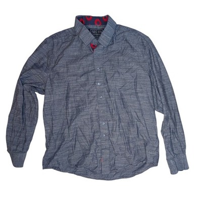SEC.119 Mens XL Blue Chambray Button Down Shirt Phish Donut The Cactus XL