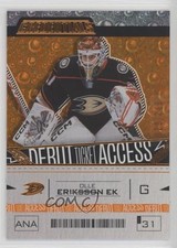 2023 Upper Deck Credentials Debut Ticket Access Orange /249 Olle Eriksson Ek cj7