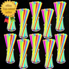 Glow Sticks 1000 Pack 8" Glow in the Dark Light up Sticks with 1000 Connectors