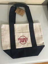 2025 Limited Edition Trader Joe’s  Mini Canvas Tote Bag- Blue