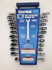 *NEW* Quinn 100 Tooth Metric Ratcheting Combination Wrench Set, 12-Piece #7755