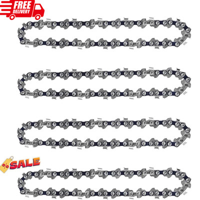 4 Pack 8 Inch Chainsaw Chain 050'' Gauge 3/8'' LP Pitch 33 Drive Links 8 Inch P...
