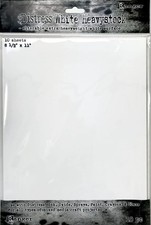 Ranger Tim Holtz Distress White Heavystock 10/Pkg-8.5"X11"
