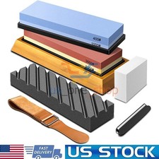 Knife Sharpening Stone Kit Dual Whetstone 400...