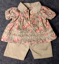 Vtg Boyds Bearwear Pink & Beige Floral Dress ...