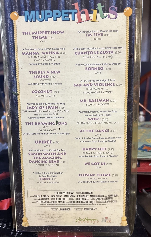 The Muppet Hits Cassette 1993 Jim Henson Records 74860 30021-4 The Muppets Show - Image 3 of 3