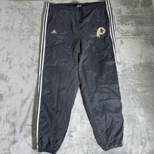 Adidas Pants Mens Large Gray Washington Redskins Lined Windbreaker Track Vintage