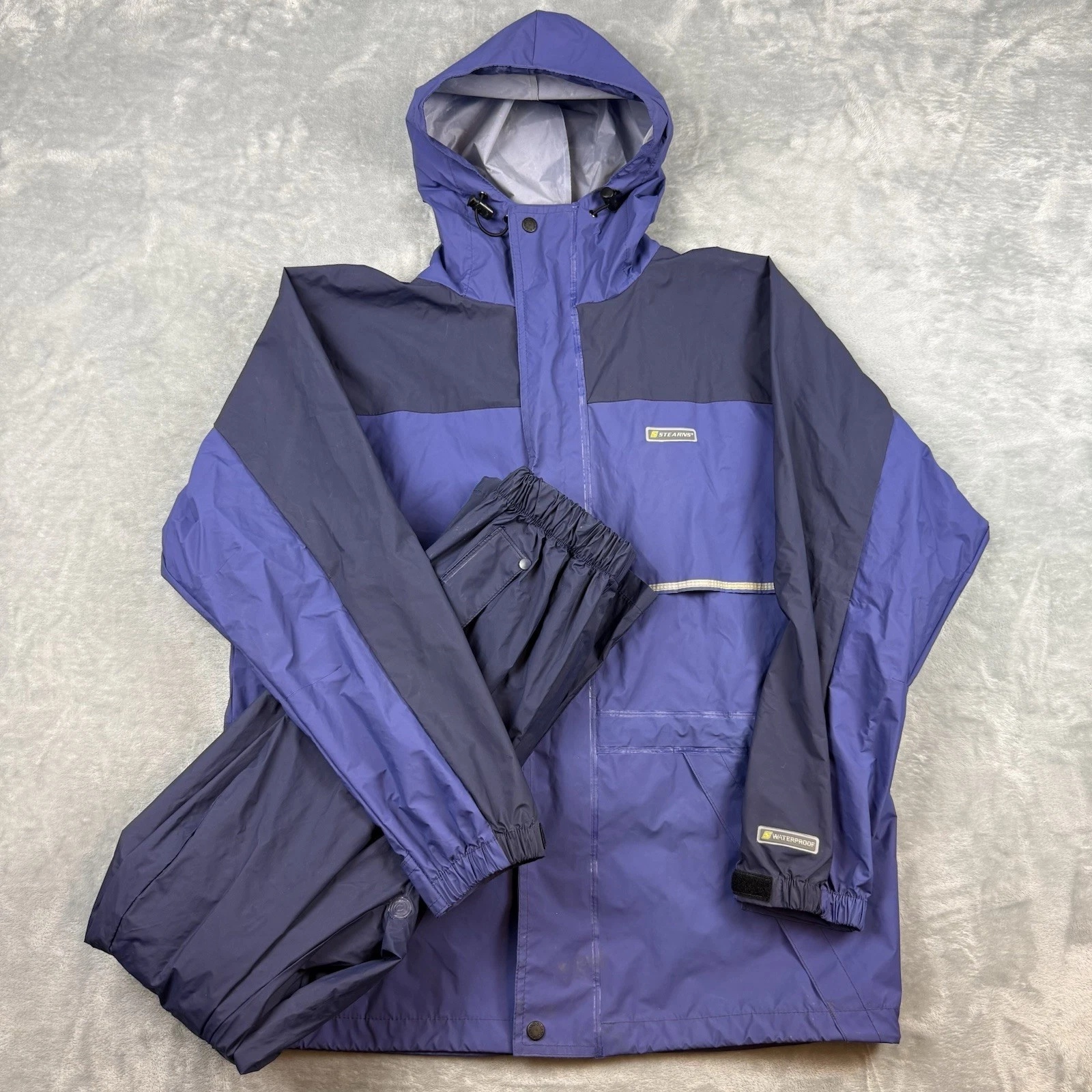 Vintage Stearns DryWear Waterproof Rain Set Blue Navy Jacket Pants Medium
Opens in a new window or t