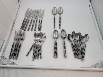 Ecko  Madrid  Black Vintage Stainless Steel 45 Piece Japan
