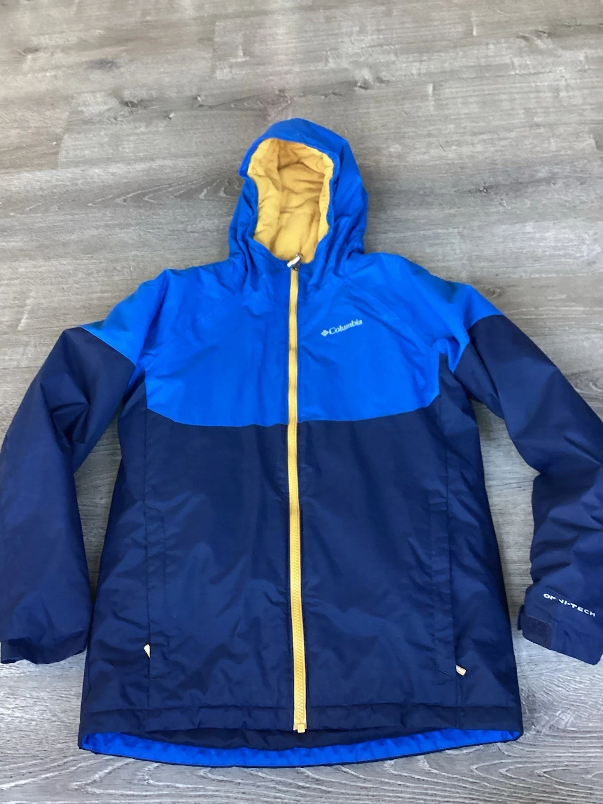 Columbia Sportswear Omni Heat Evo Fly Jacket Youth Boys Size L 14-16 Blue Winter