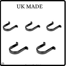 5 Pack 68mm Downpipe Clip Gutter Pipe Wall Bracket Support – Black