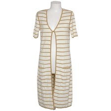 Rena Lange, Strickjacke, Damen, Größe: 38, Weiß/Gold, Baumwolle/Viskose #YA6