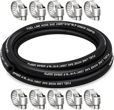 Fuel Line 5/16 Inch ID, Fuel Hose 10FT, J30R7 Fuel Line Hose NBR with 10 Clamps.