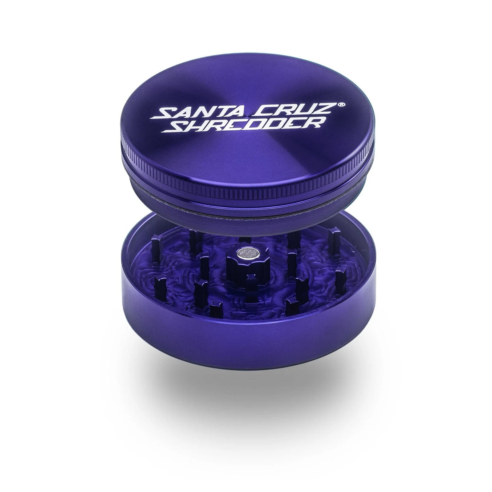 Santa Cruz Shredder Metal Spice Herb Grinder Knurled Top 2.7" Purple