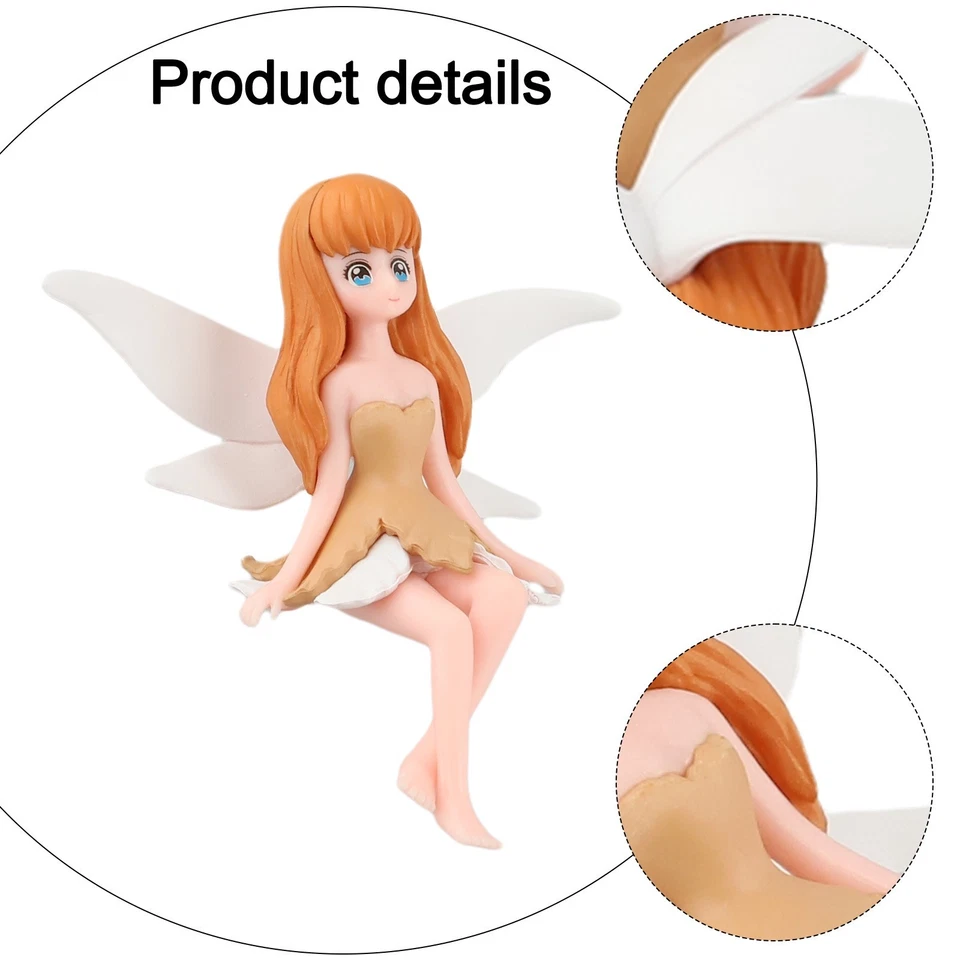 Encantadoras estatuas de hadas 4 piezas mini decoración para jardines y celebraciones Foto 2 de 4