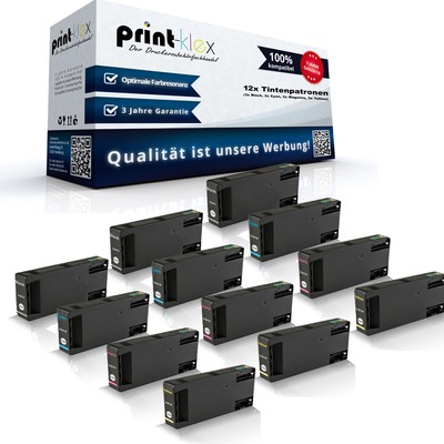 12x Kompatible Tintenpatronen für Epson WP4015 DN Farb Set - Drucker Pro Serie